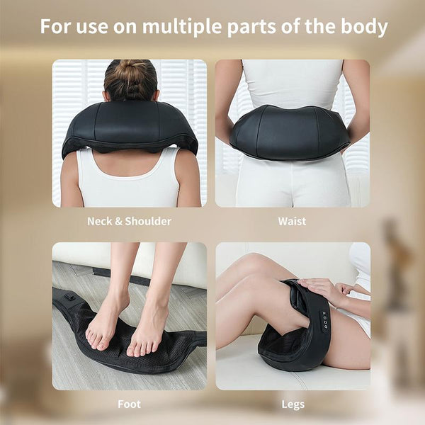 Admbm Shiatsu Back and Neck Massager, Back Massager Deep Tissue Kneading Neck and Shoulder Massage with Heat, Electric Massage Pillow Fathers Day Gift Ideas from Daughter Son(Wireless)