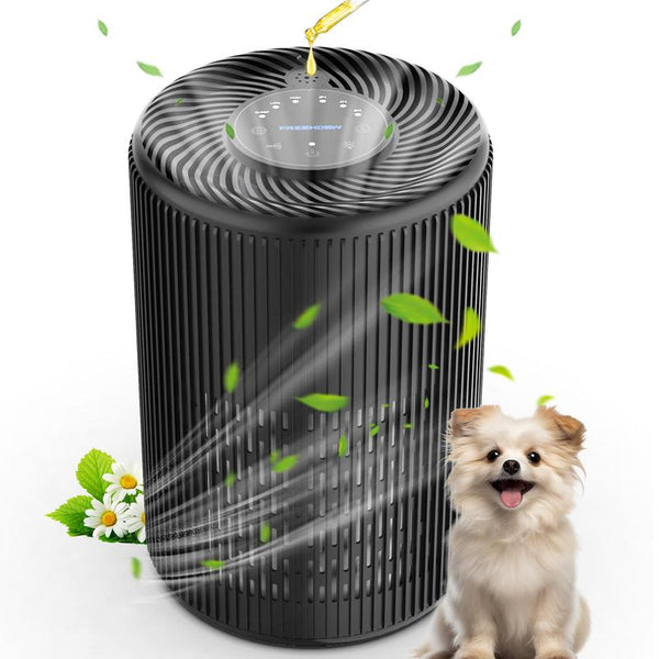 FRESHDEW Air Purifier for Home , up to 1300Ft² for Smoke Pet Dander Odors with Fragrance Sponge,H13 True HEPA Air Purifier Cleaner with 360° Air Inlet 15Db Sleep Mode#Tiktokshopbacktoschool