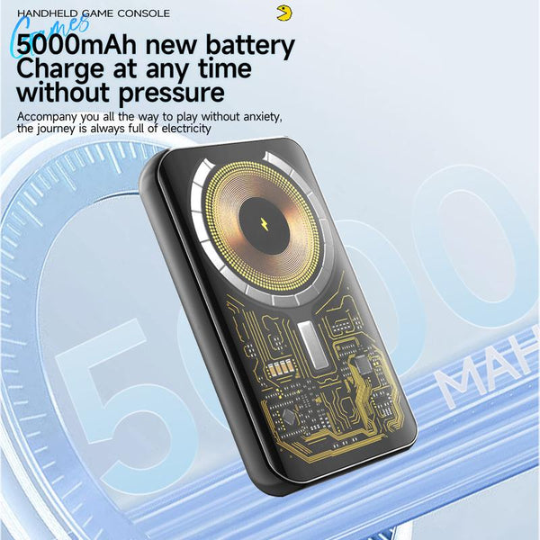 Handheld Game Console with 6000+ Video Games 5000Mah Retro Gaming Console 2-In-1 Portable Charger IPS Screen with Multiple Emulators
