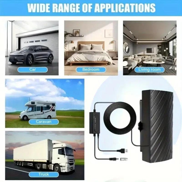 Smart TV Digital HD Antenna | 4K 1080P | 360° Signal Reception | No Cable Required, Easy Setup | Long Range | Amplified TV Reception | Works with Samsung LG Roku Fire TV & More
