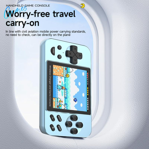 Handheld Game Console with 6000+ Video Games 5000Mah Retro Gaming Console 2-In-1 Portable Charger IPS Screen with Multiple Emulators