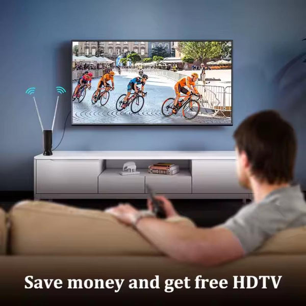 Smart TV Digital HD Antenna | 4K 1080P | 360° Signal Reception | No Cable Required, Easy Setup | Long Range | Amplified TV Reception | Works with Samsung LG Roku Fire TV & More