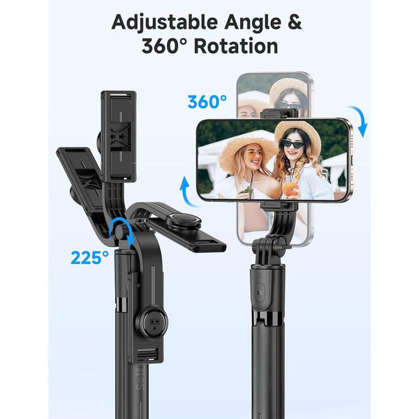 Portable Selfie Stick, 4 in 1 Extendable Phone Tripod Stand with Detachable Remote & Phone Holder 360? Rotating Mini Travel Tripod Compatible with 16/15/14/13 Pro/Android/