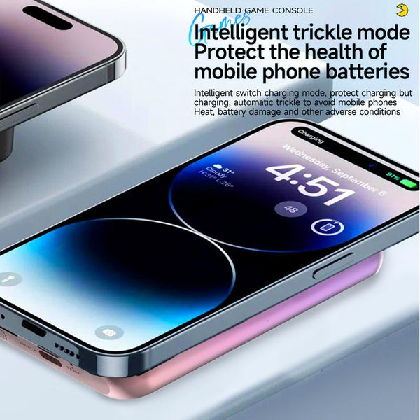 Handheld Game Console with 6000+ Video Games 5000Mah Retro Gaming Console 2-In-1 Portable Charger IPS Screen with Multiple Emulators