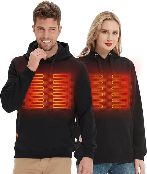 Women USB Heating Hoodies Men Vintage Gothic Heated Jacket Long Sleeve Streetwear Loose Coats Harajuku Sweatshirts