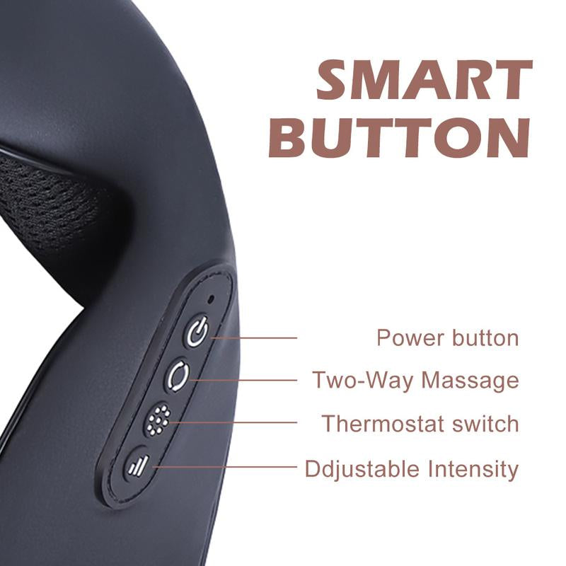 Admbm Shiatsu Back and Neck Massager, Back Massager Deep Tissue Kneading Neck and Shoulder Massage with Heat, Electric Massage Pillow Fathers Day Gift Ideas from Daughter Son(Wireless)