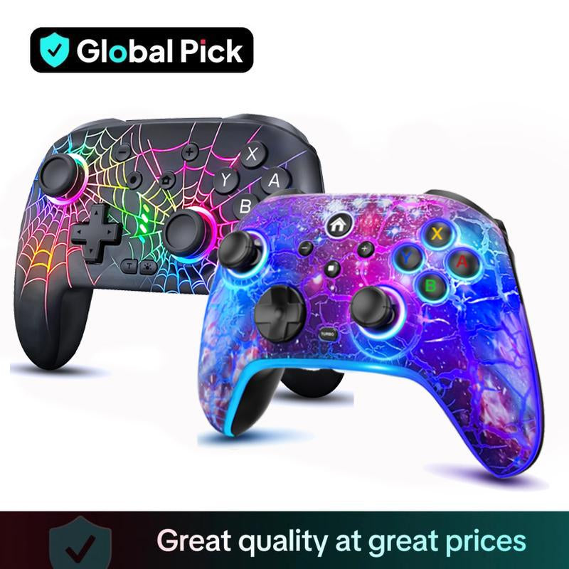 RBG Wireless Switch Controller for Nintendo Switch/Lite/Oled-Switch Pro Controller/Iphone/Android Game Stick,Programmable Game Joysticks for Nintendo Switch
