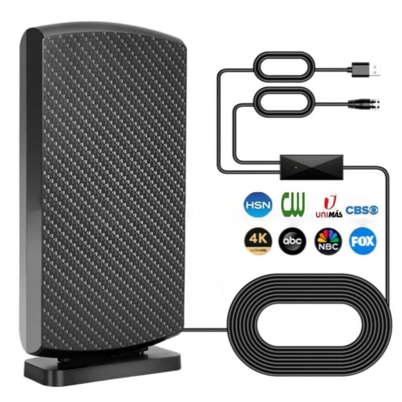 Smart TV Digital HD Antenna | 4K 1080P | 360° Signal Reception | No Cable Required, Easy Setup | Long Range | Amplified TV Reception | Works with Samsung LG Roku Fire TV & More