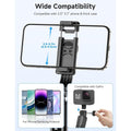 Portable Selfie Stick, 4 in 1 Extendable Phone Tripod Stand with Detachable Remote & Phone Holder 360? Rotating Mini Travel Tripod Compatible with 16/15/14/13 Pro/Android/