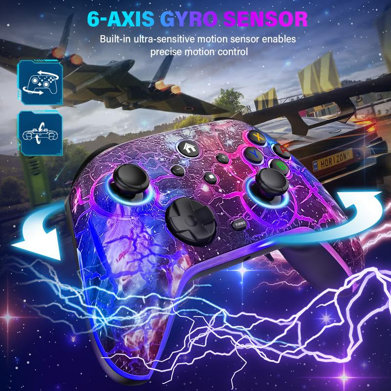RBG Wireless Switch Controller for Nintendo Switch/Lite/Oled-Switch Pro Controller/Iphone/Android Game Stick,Programmable Game Joysticks for Nintendo Switch