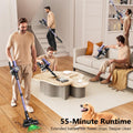 VICEASE Cordless Vacuum Cleaner 500W 46Kpa 50Mins Runtime Self-Standing Wall Mount Charging Stick Vacuum for Hard Floor Carpet Pet Hair Car with 3 Nozzles