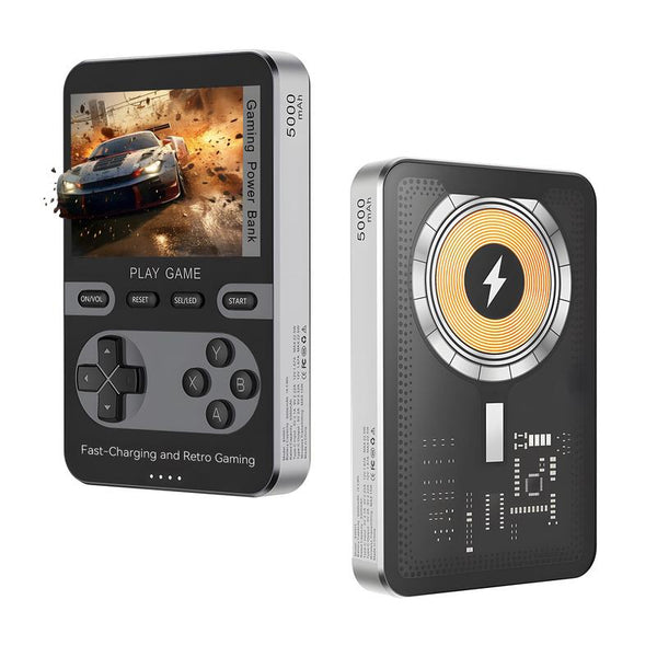 PowerPlay 5000: Retro Console + Magnetic Power Bank 2-in-1