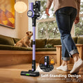 VICEASE Cordless Vacuum Cleaner 500W 46Kpa 50Mins Runtime Self-Standing Wall Mount Charging Stick Vacuum for Hard Floor Carpet Pet Hair Car with 3 Nozzles