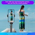 Multi Functional Projection Rear Camera Selfie Stick, Phone Tripod, with Selfie Monitor Screen and 2 LED Fill Lights,With Brush Tiktok Bluetooth Remote Control Scrolling ,For Content Creator Vlog Live Stream Video Recording