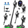 VICEASE Cordless Vacuum Cleaner 500W 46Kpa 50Mins Runtime Self-Standing Wall Mount Charging Stick Vacuum for Hard Floor Carpet Pet Hair Car with 3 Nozzles