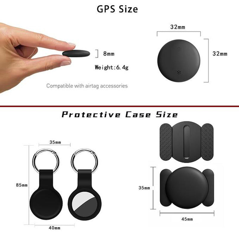 GPS Tracker for Vehicles,Real Time Car Air Tracker Tag Work with Apple/Android Find My(Ios Only),No Subscription Global Coverage Hidden Car Locator with Magnetic Case